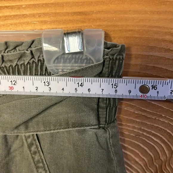 Abercrombie and Fitch women’s army green pants m elastic waist tie front pockets - Picture 2 of 8